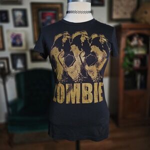 Vintage 90s Chaser Sherri Moon Zombie Black Graphic T Shirt Faded Horror Tee